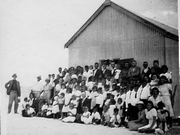 Gnowangerup Mission, the whole camp, Christmas, 1941
